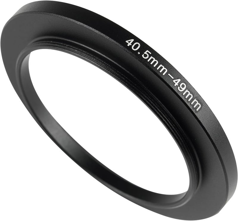 JOYTOLIN 40.5-49mm Metal Step-Up Ring Adapter Compatible with Mirrorless Cameras DSLR Lens, UV CPL ND Filter Thread Converter, Black - Image 1